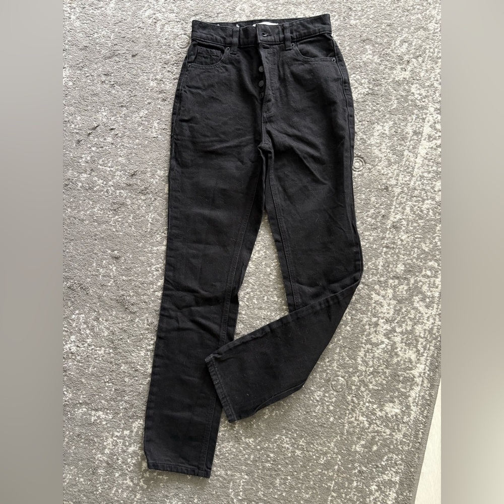 Size 25 Stylish Black Denim Jeans - Picture 1 of 5